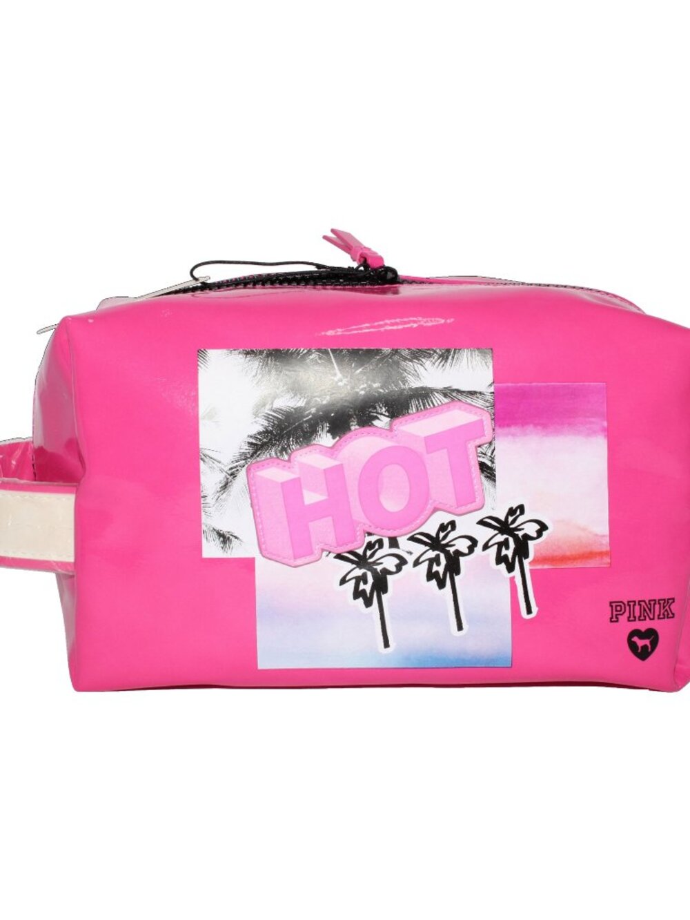 PINK Victoria's Secret "HOT" Summer Large Vinyl Beauty Bag 377673